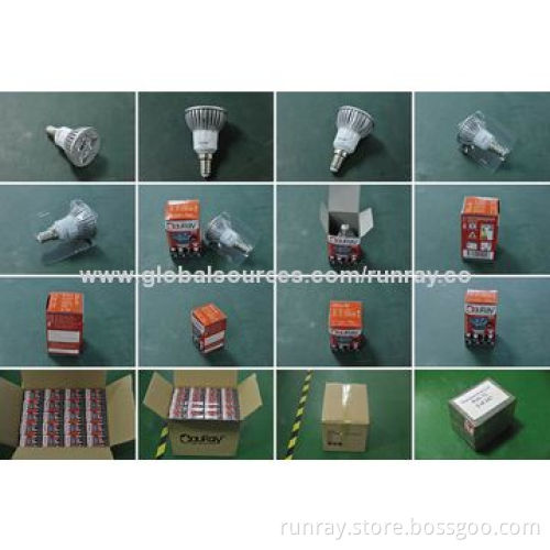 3W E14 LED Bulb with Bridgelux/Epistar/Epileds LED Chip and 2-year Warranty, 85-265V AC Voltage